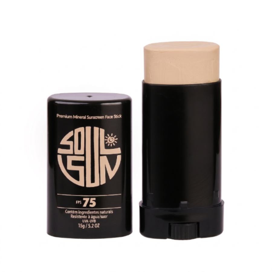 Protetor Solar Facial Mineral em Bastão com Cor FPS 75