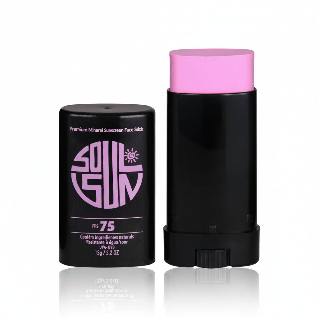 Protetor Solar Facial Mineral em Bastão com Cor FPS 75 - Soul Sun® | Natural Protection - FPS75-PINK